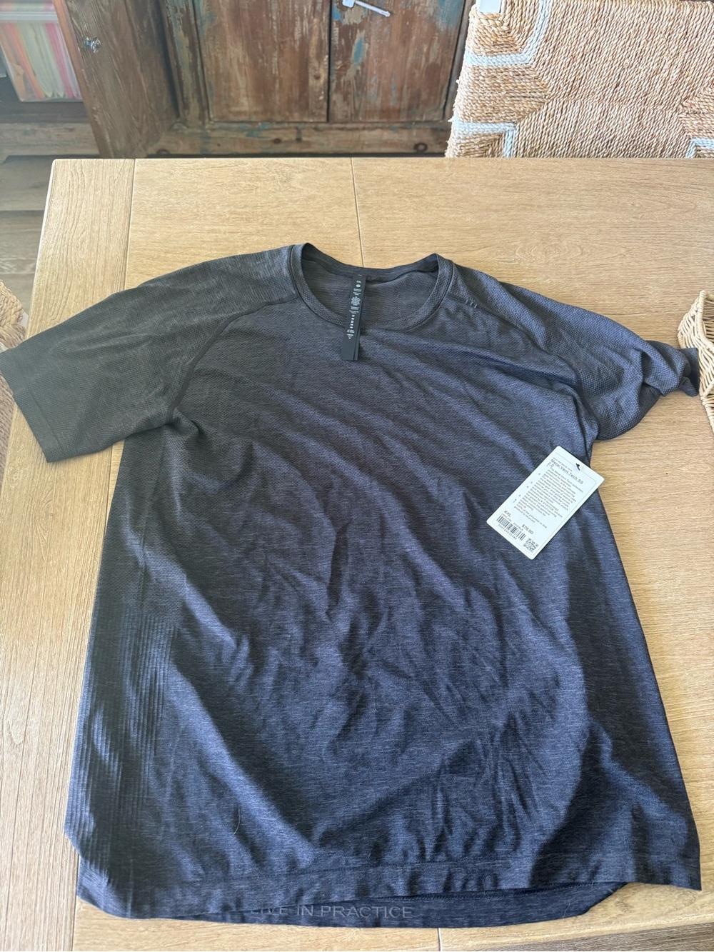 lululemon athletica Men's Short-Sleeve Crew Tee - Charcoal/Black